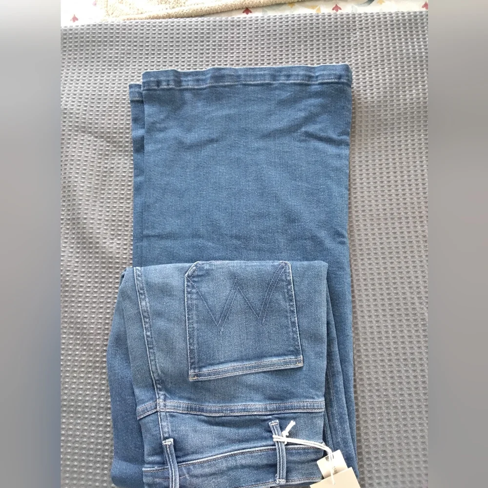 Anthropologie Blue Flare Jeans The Hustler Roller - Picture 8 of 12